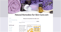 Desktop Screenshot of natural-remedies-for-skin-care.com