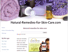 Tablet Screenshot of natural-remedies-for-skin-care.com